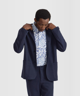 HOMME メンズ メンズ ミラノコットンブレンド 長袖 ジャケット "Gaspard" ブルー系その他