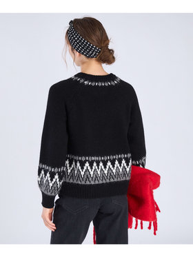 To b. by agnès b. 【Outlet】ノルディック ニット プルオーバー ブラック