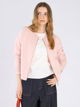 To b. by agnès b. ニット ジップアップ ブルゾン ピンク