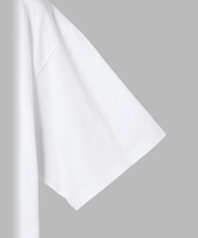 HOMME メンズ メンズ プリント コットン 半袖 アーティスト Tシャツ "Roberto Martinez" ホワイト