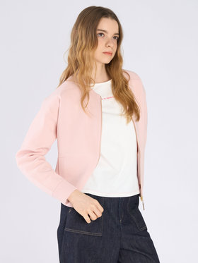 To b. by agnès b. ニット ジップアップ ブルゾン ピンク