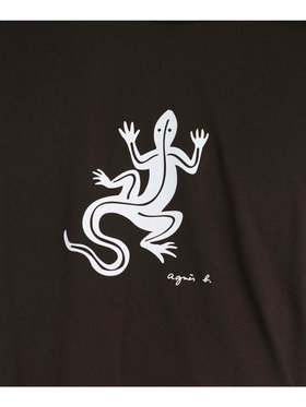HOMME メンズ メンズ アイコニック コットン 半袖 Tシャツ ”Lezard” ブラウン系その他
