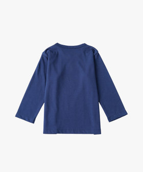 ENFANT ベビー ベビー ロゴ コットン 長袖 Tシャツ ブルー