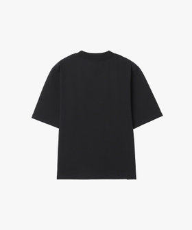 HOMME メンズ メンズ ロゴ 刺繍 コットン 半袖 Tシャツ "Horace" ブラック