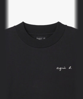 HOMME メンズ メンズ ロゴ 刺繍 コットン 半袖 Tシャツ "Horace" ブラック