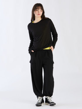 To b. by agnès b. 【Outlet】シアーボーイズロングTシャツ ブラック