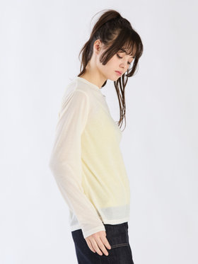 To b. by agnès b. 【Outlet】シアーボーイズロングTシャツ ホワイト