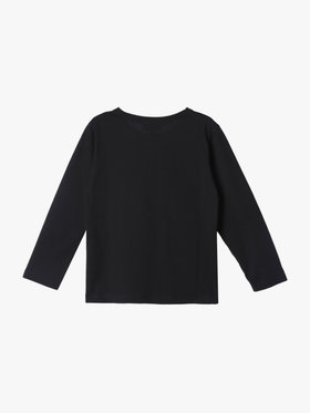 ENFANT ユニセックス キッズ プリント コットン 長袖 Tシャツ "C'est chouette" ブラック