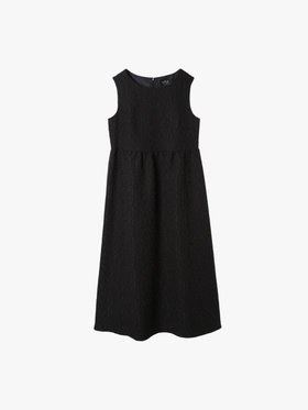 To b. by agnès b. 【Outlet】フラワージャカード ロング ワンピース ブラック