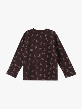 ENFANT ユニセックス 【Outlet】キッズ プリント コットン 長袖 スウェット ブラウン系その他