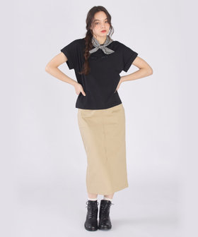 To b. by agnès b. ロゴ プリント コットン マカロン Tシャツ ブラック