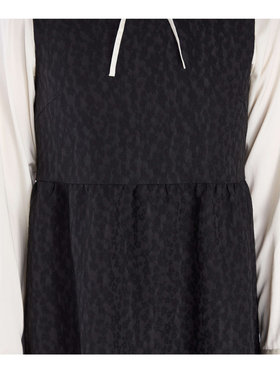 To b. by agnès b. 【Outlet】フラワージャカード ロング ワンピース ブラック