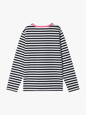 HOMME メンズ メンズ 細ボーダー コットン 長袖 Tシャツ ”Coulos” ブラック