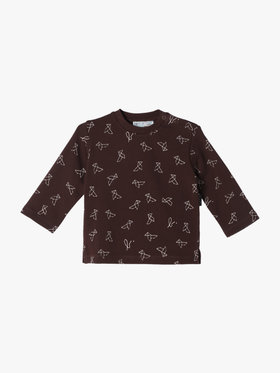 ENFANT ベビー 【Outlet】ベビー プリント コットン 長袖 スウェット ブラウン系その他