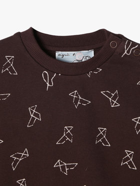 ENFANT ベビー 【Outlet】ベビー プリント コットン 長袖 スウェット ブラウン系その他