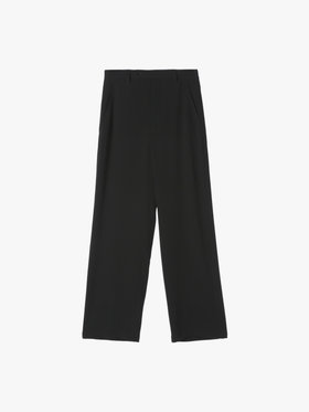 FEMME ウィメンズ ブラック トリアセテート クレープ ロングパンツ ”Boy” ブラック