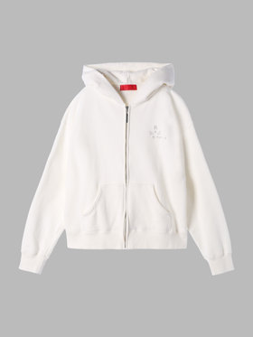 To b. by agnès b. 【Outlet】To b. by agnes b. x RED CARD TOKYO ZIP UP HOODIE ジップアップフーディー オフホワイト