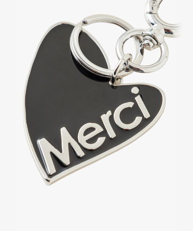 メッセージ ハート キーチャーム "Merci"