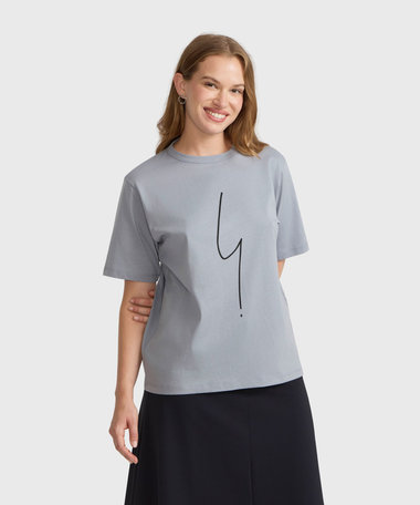 アイコニック オーガニックコットン 半袖Tシャツ "Point d'Ironie"