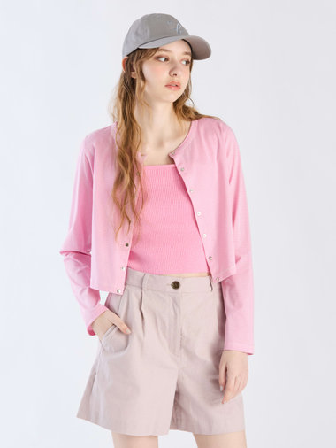 【Outlet】ボーダーコンパクトカーディガン