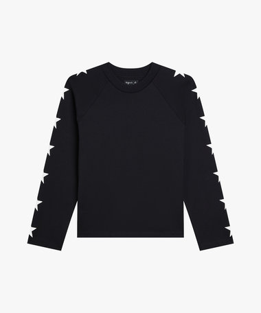 プリント コットン ラグランスリーブ スウェット "Ox"