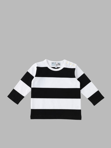 ベビー コットン 太ボーダー 長袖 Tシャツ
