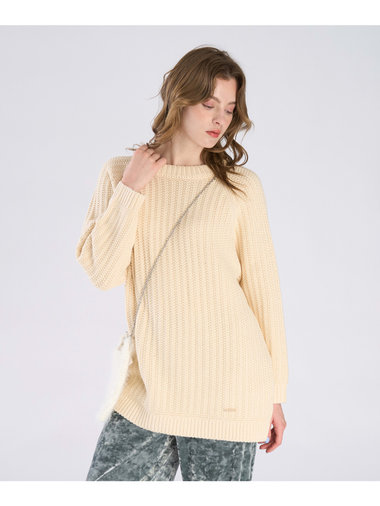 【Outlet】ラグランスリーブ ニット プルオーバー