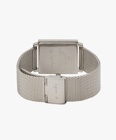 シルバー ステンレス スクエア ウォッチ "Marcello"