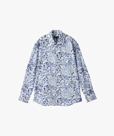 メンズ フラワープリント コットン 長袖 シャツ "Thomas"