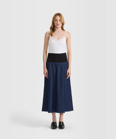 デニム フレアスカート