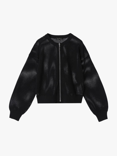 【Outlet】メッシュ ニット ブルゾン