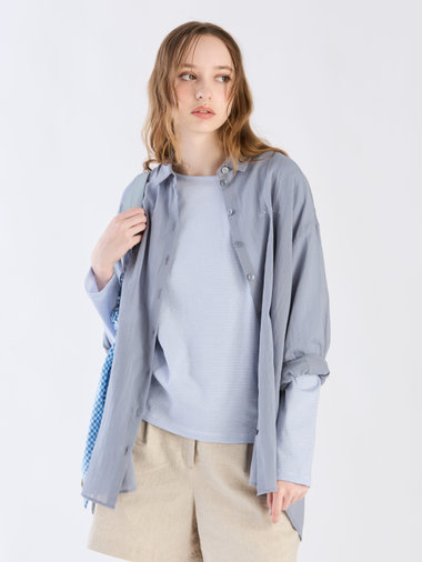 コットン ロングスリーブ ボーイズシャツ