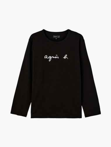ロゴプリント コットン 長袖 Tシャツ "Cool"