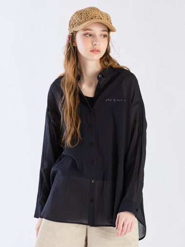 コットン ロングスリーブ ボーイズシャツ