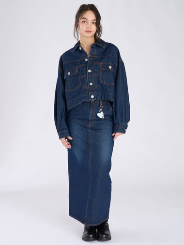 To b. by agnes b. × NEEDBY heritage DENIM LONG SK