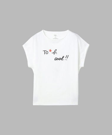 To b. by agnes b.× green label relaxing オーガニックコットン プリントTシャツ "cool!!"