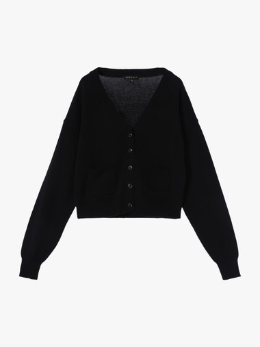 【Outlet】コットン Vネック ニット カーディガン