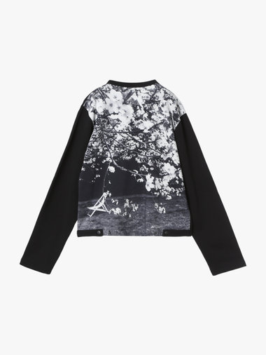 【by R 限定品】agnes b. フォトプリント 長袖 カーディガン "Asuka"