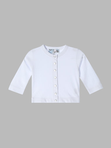 ベビー コットン 長袖 カーディガンプレッション