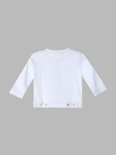 ベビー コットン 長袖 カーディガンプレッション