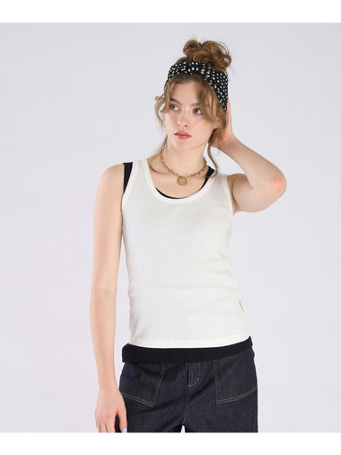 リブ タンクトップ