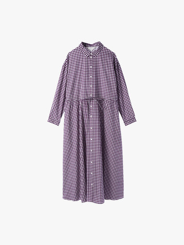 【Outlet】ギンガムシャツドレス