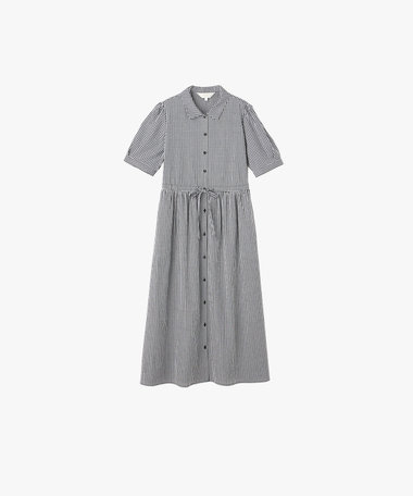 ギンガムチェック コットン 半袖 ワンピース