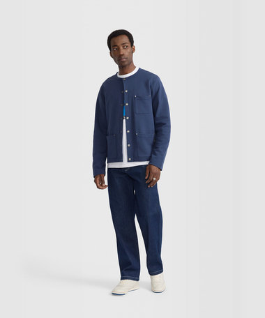 メンズ コットン メルトン 長袖 カーディガンプレッション "Khelian"