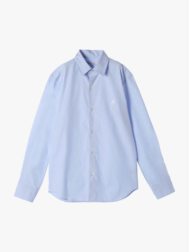 メンズ アイコニック 刺繍 コットン 長袖 シャツ ”Lezard”