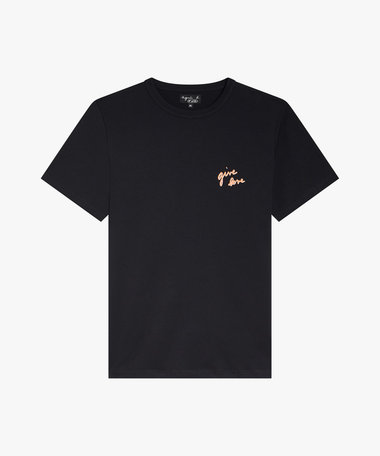 メッセージ プリント コットン 半袖 Tシャツ "Give love"