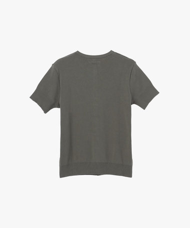 "b."ロゴ刺繍 コットンニット 半袖 カーディガンプレッション "Swing"