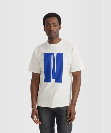 メンズ プリント コットン 半袖 Tシャツ "Bertrand Loube"