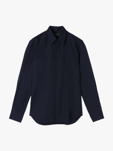 メンズ アイコニック 刺繍 コットン 長袖 シャツ "Lezard"