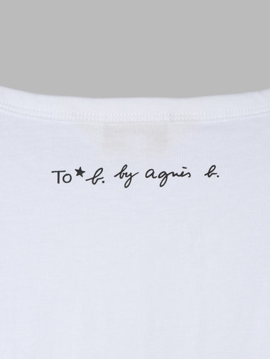 【Outlet】メッセージ プリント コットン 半袖 Tシャツ "merci ! a tous!!"